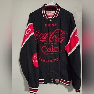COCA COLA JH DESIGNS 2X RACING VARSITY RETRO EMBROIDERED JACKET